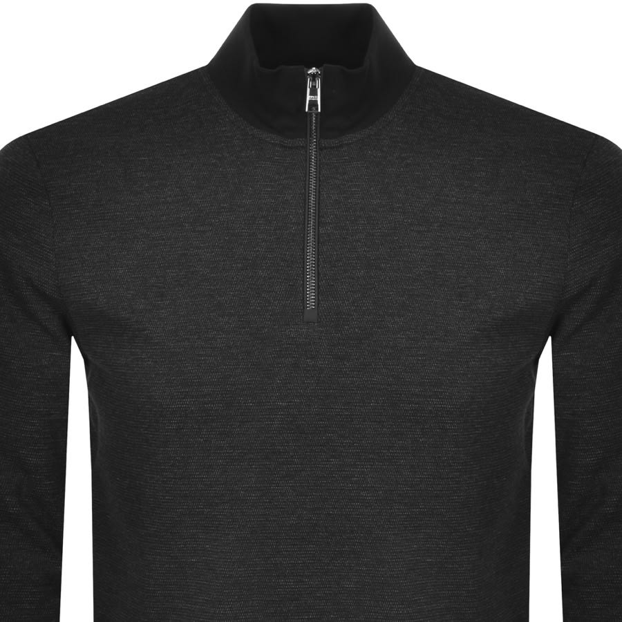 Alternative Image for ProductBOSS Sidney Half Zip Sweatshirt Black2